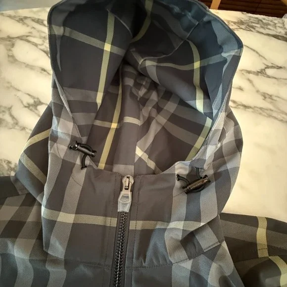 Burberry Men's STANFORD Checked Hooded Jacket, Coat, Authentic, 8084224, XL